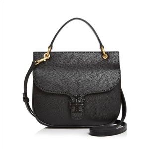 Tory Burch Mixed McGraw Black Leather Cross Body Bag